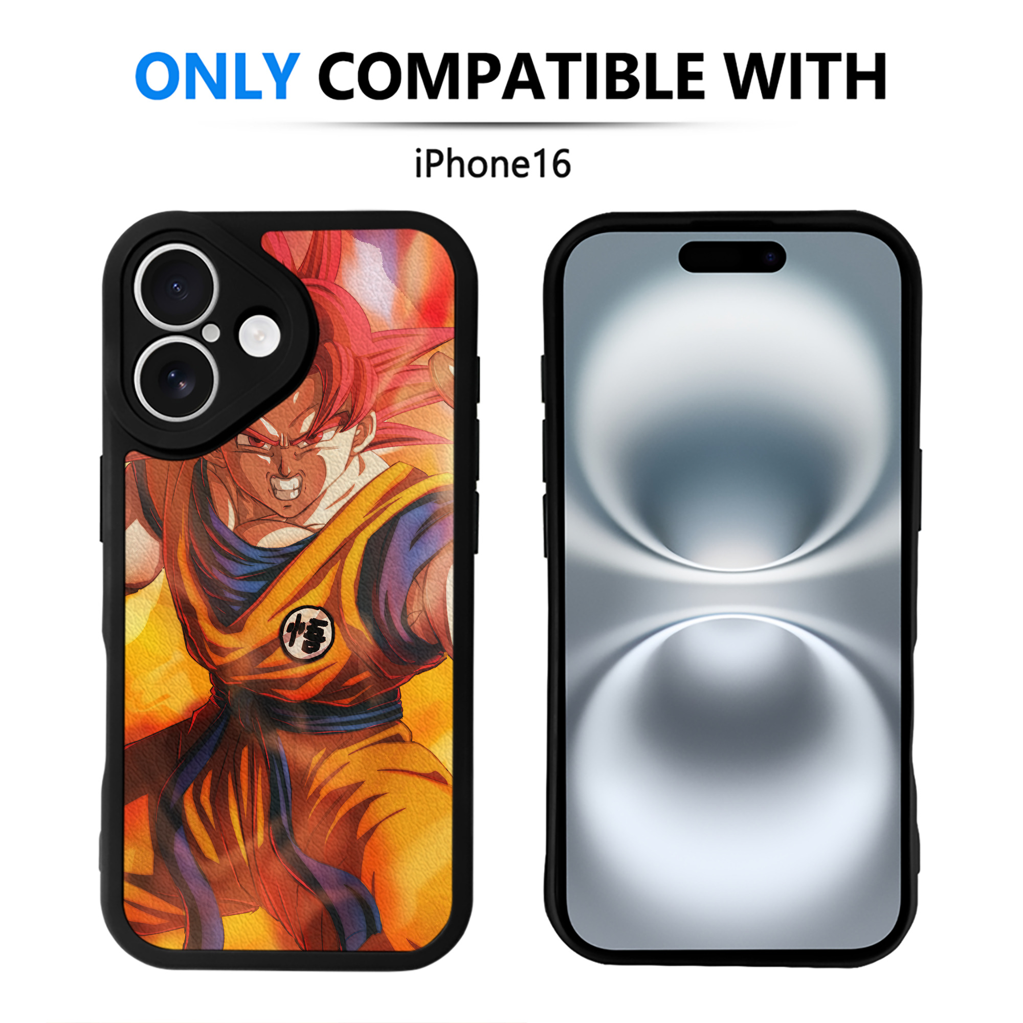 （画像用） ドラゴンボール DRAGON BALL 【iPhone 16シリーズ対応】シリコンスマホケース（レザー調） 材質：シリコン